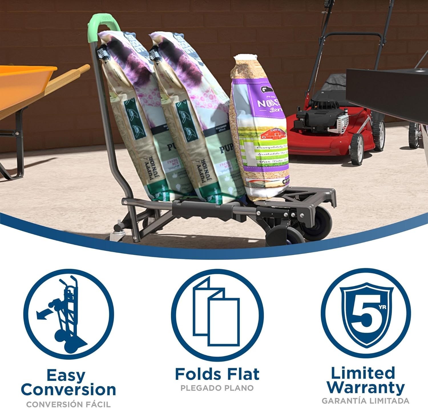 COSCO Folding 2-in-1 Hand Truck, 300 lb. Capacity, Multi-Position- FREE SHIPPING