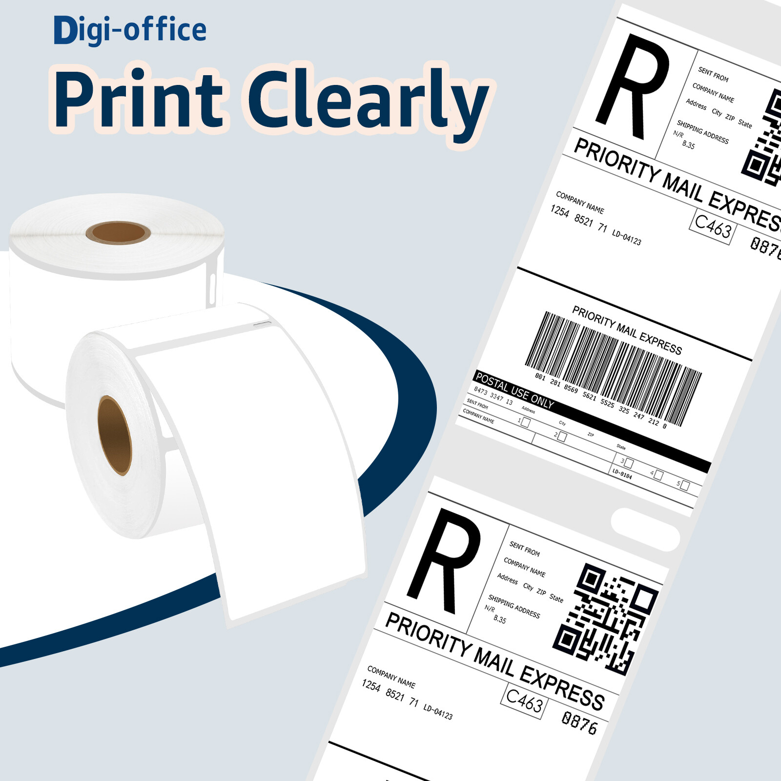 Book Spine Labels 1″ x 1-1/2″ for Dymo LabelWriter 30347 25mm x 38mm Tapes