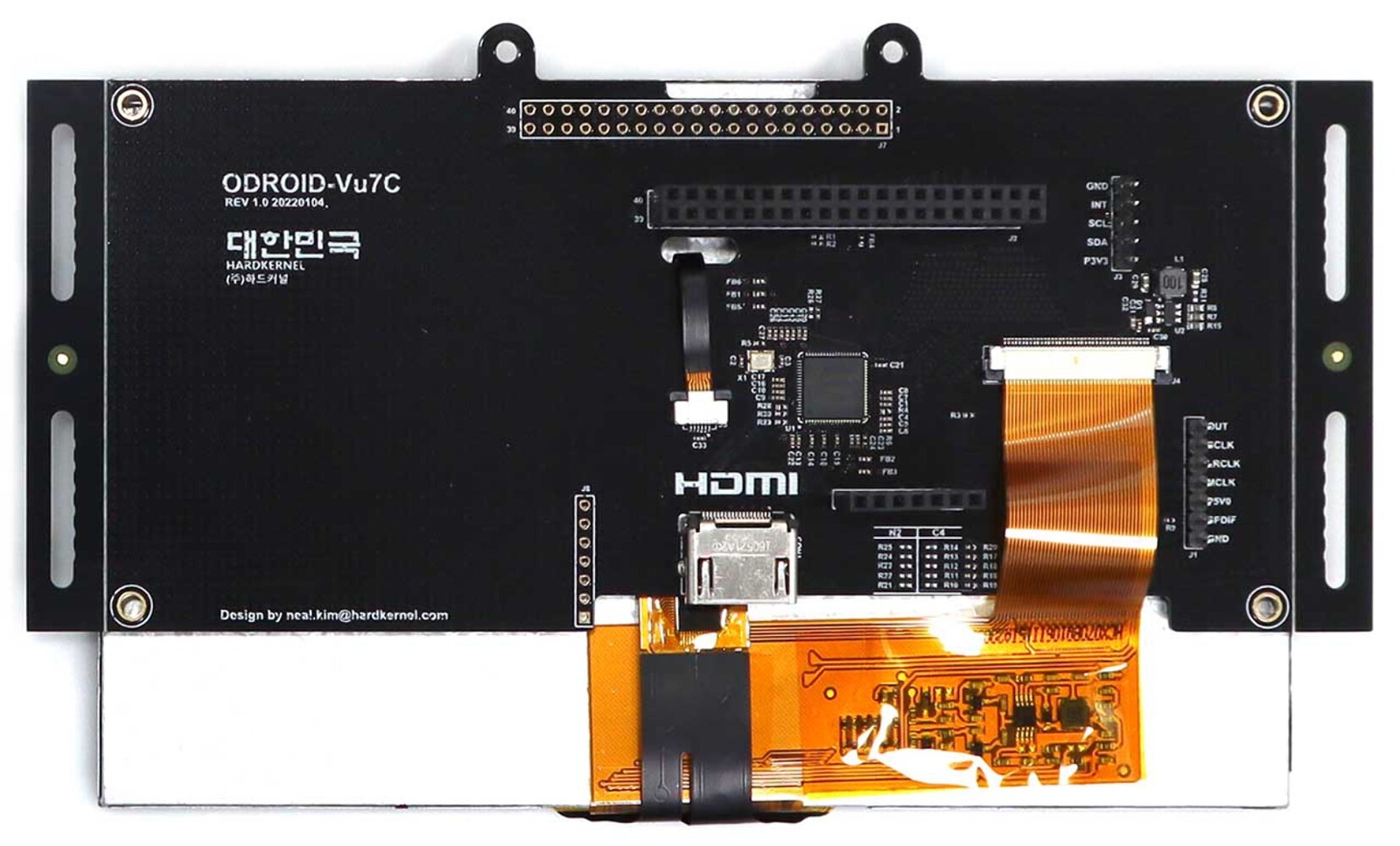 ODROID-VU7C 7inch 1024×600 HDMI display with multi-touch