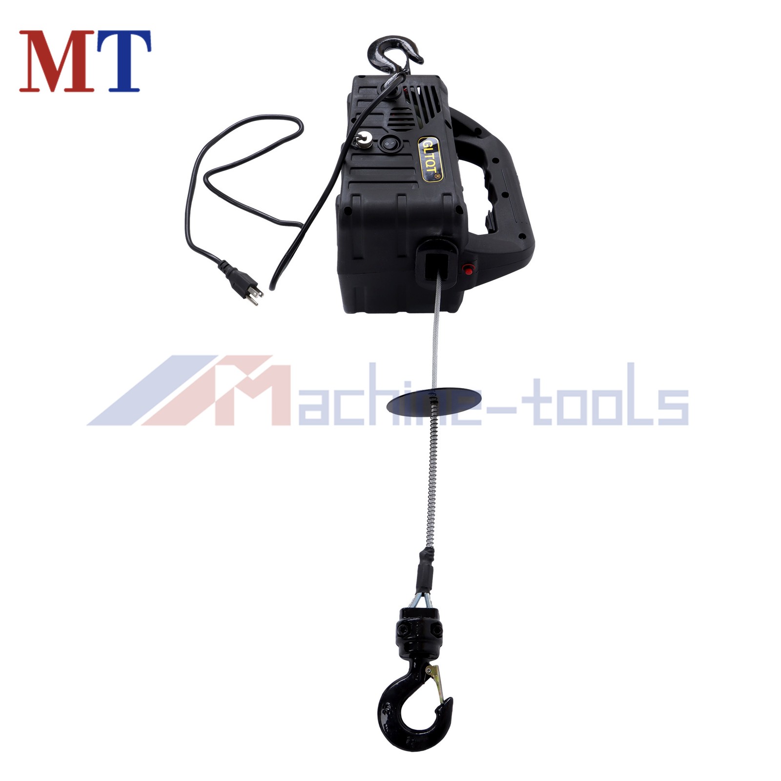 2-in-1 1100lbs Portable Electric Hoist Winch with Wired Remote Control 1500W