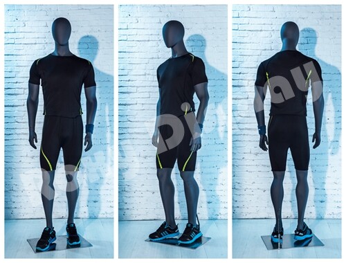 Male Fiberglass Egghead Athletic style Mannequin Dress Form Display #MZ-HEF72EG