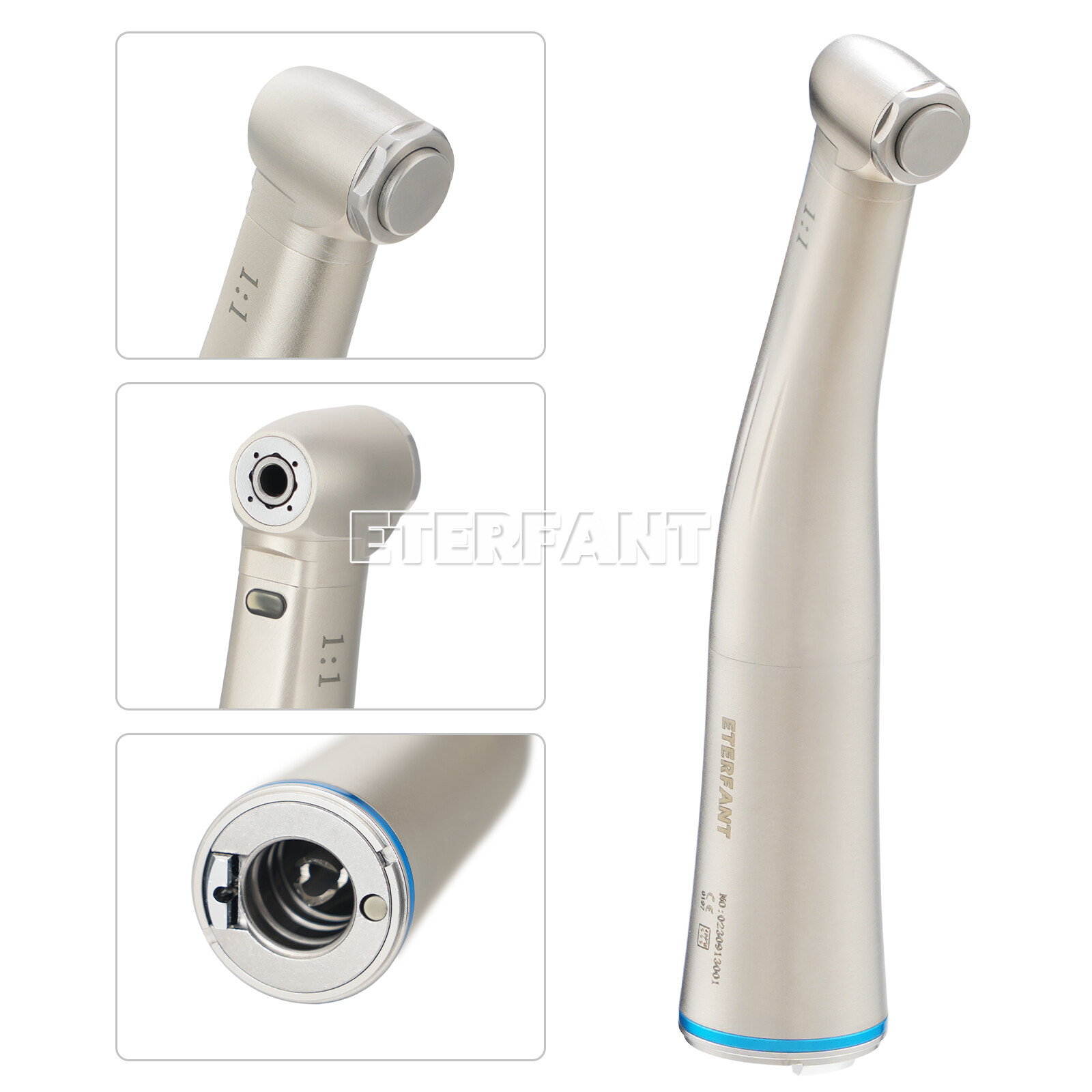 NSK Style Dental 1:1/1:5/20:1 Fiber Optic LED Increasing Contra Angle Handpiece