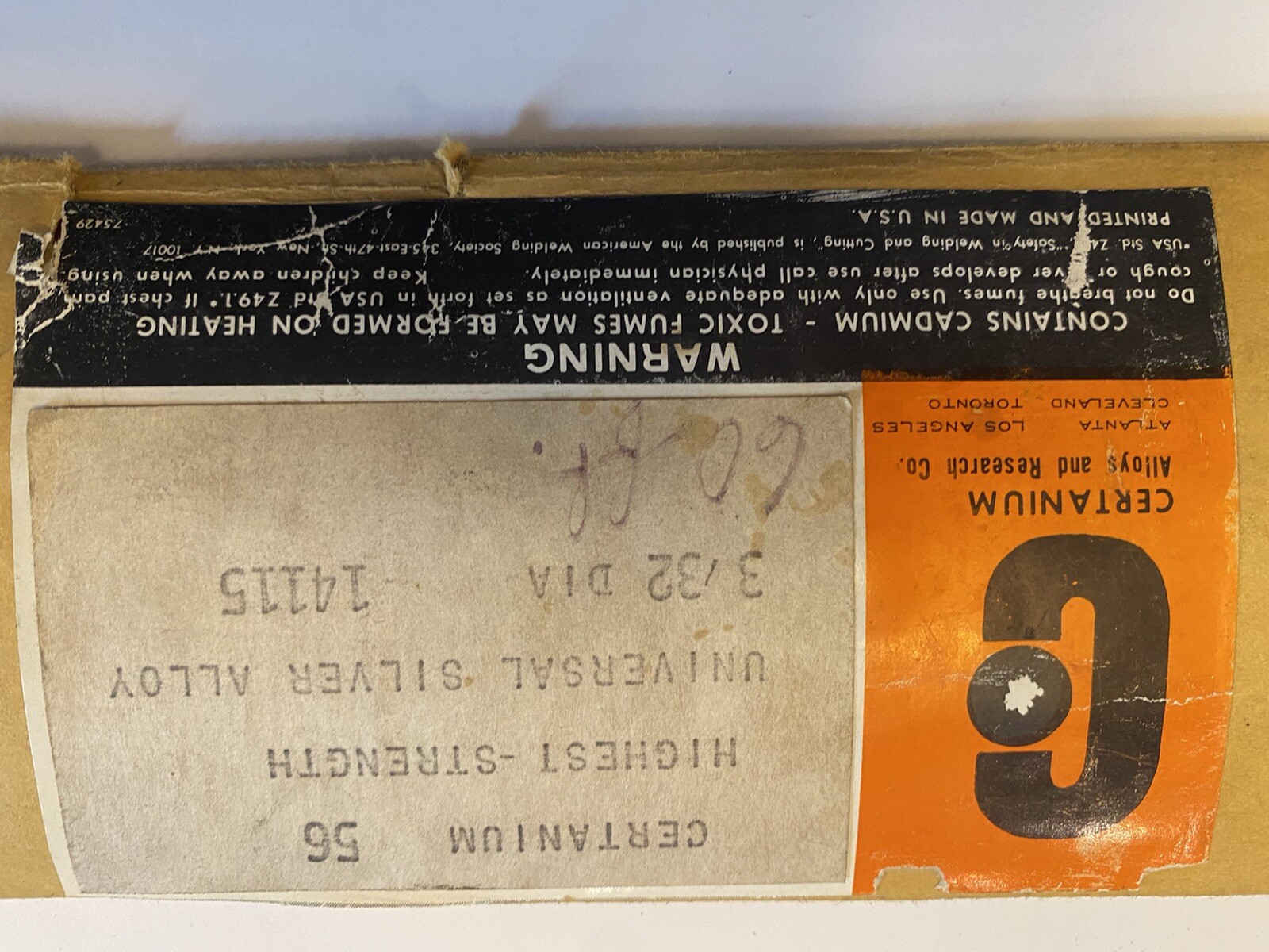 silver solder Brazing Rod 3/32 Dia 56% Silver