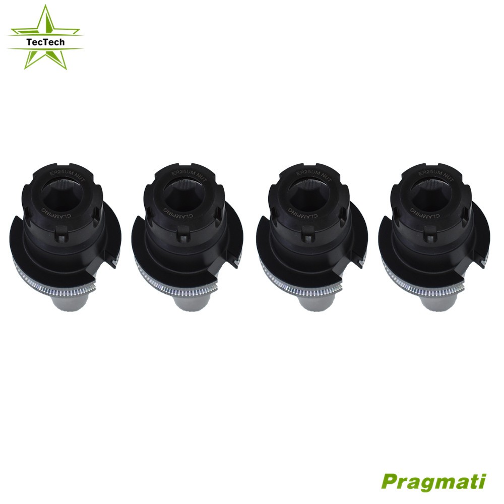 4 Pcs CAT40 ER25 Collet Chuck W. 2.76″ Gage Length Chucks Tool Holder Set
