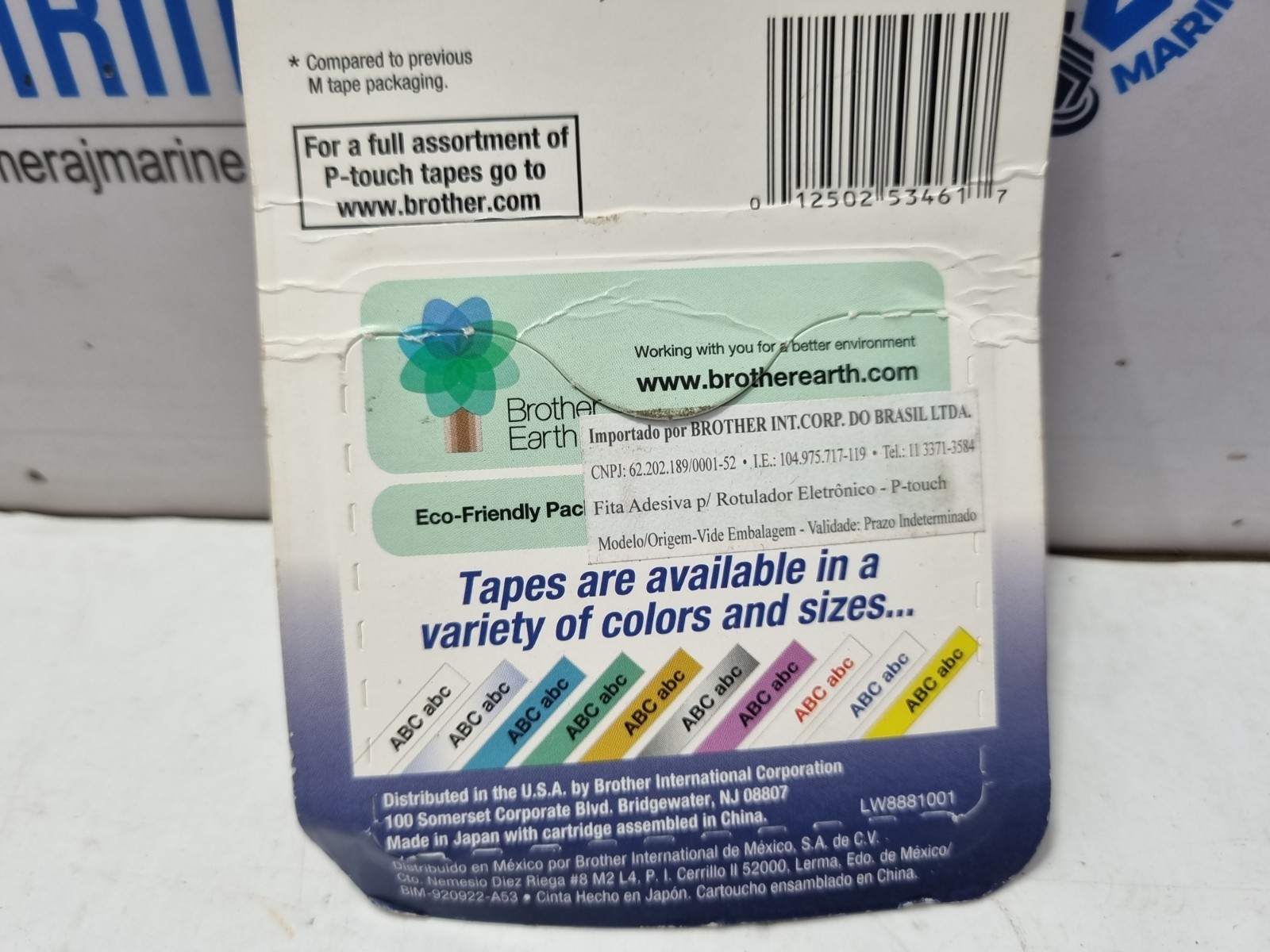 Brother MK-232 Red On White Print Tape 1/2″ 0.47 inx26.2ft (12mmx8m) LOT 3 PCS