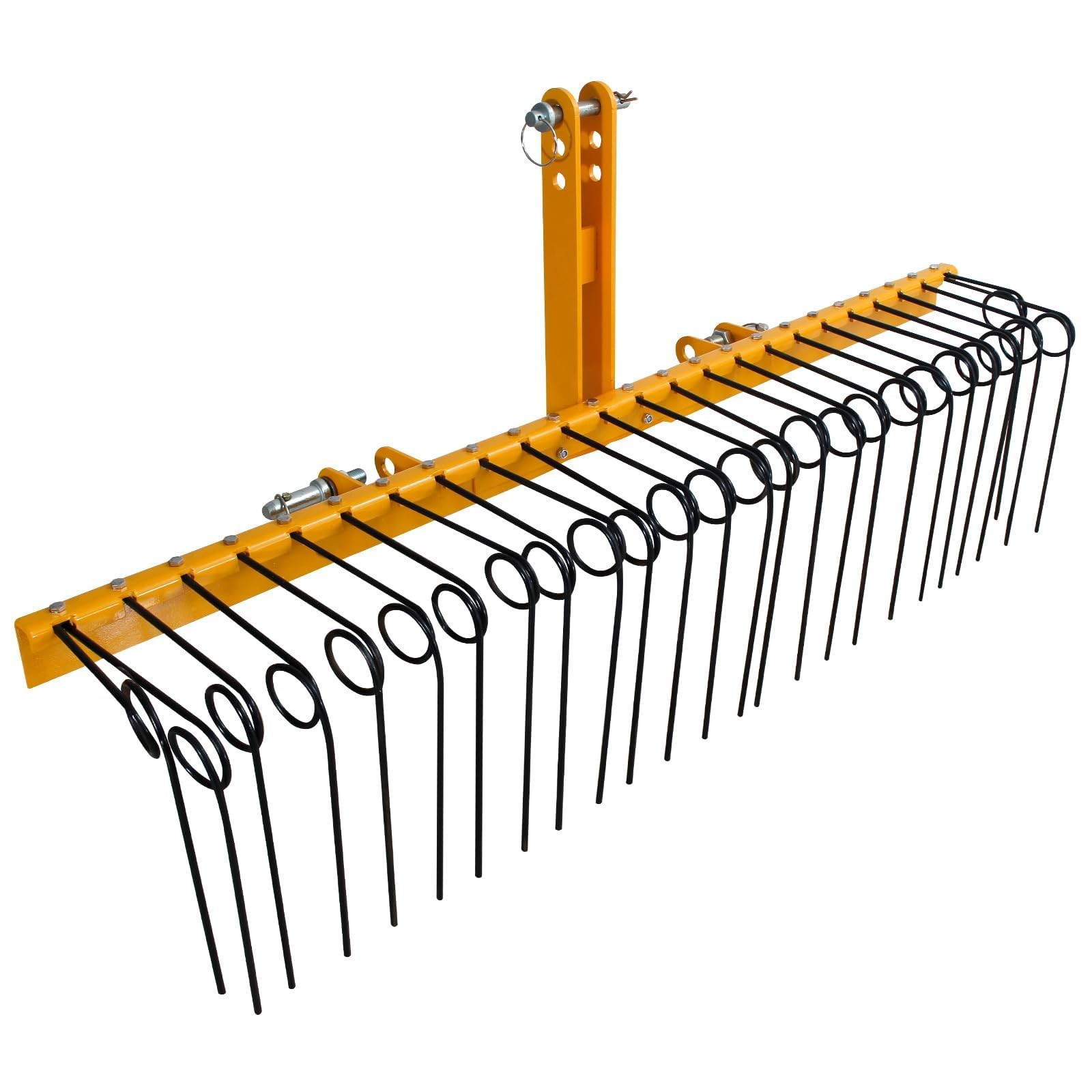 GARVEE 60 in Pine Straw Rake 3 Point Hitch Tractor Landscape Rake to Cat 0 Cat 1