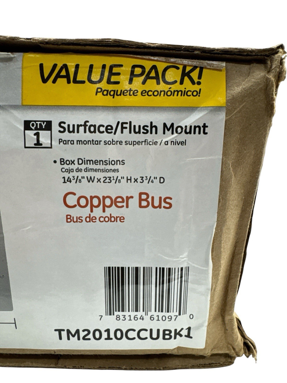 GE 100 Amp 20-Space 20-Circuit Main Breaker Indoor Contractor Kit TM2010CCUBK1