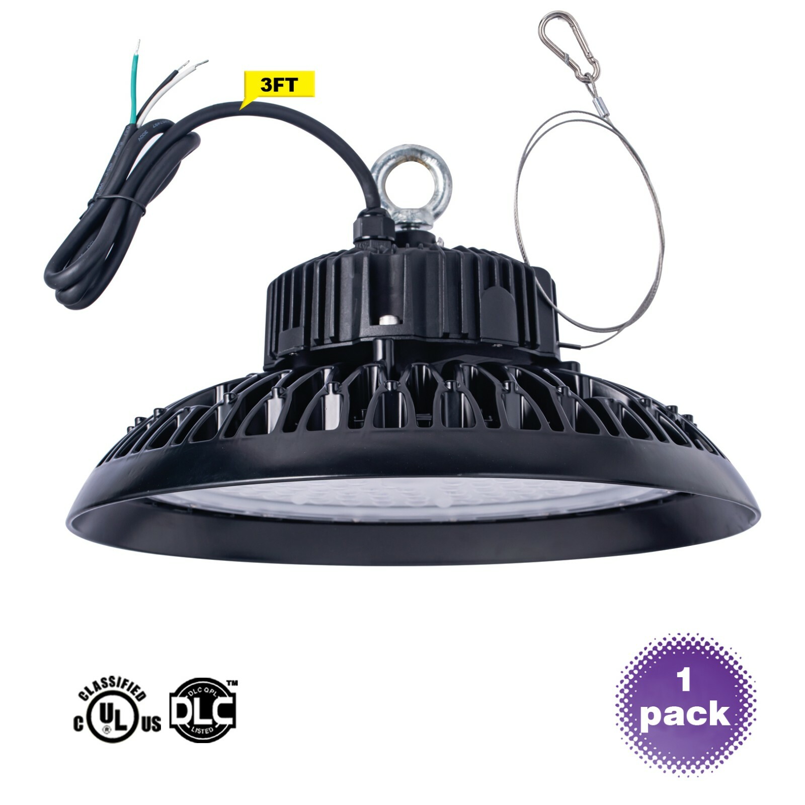 150 Watts UFO LED Light High Bay 5000K Warehouse Industrial Lighting AC 100-277V