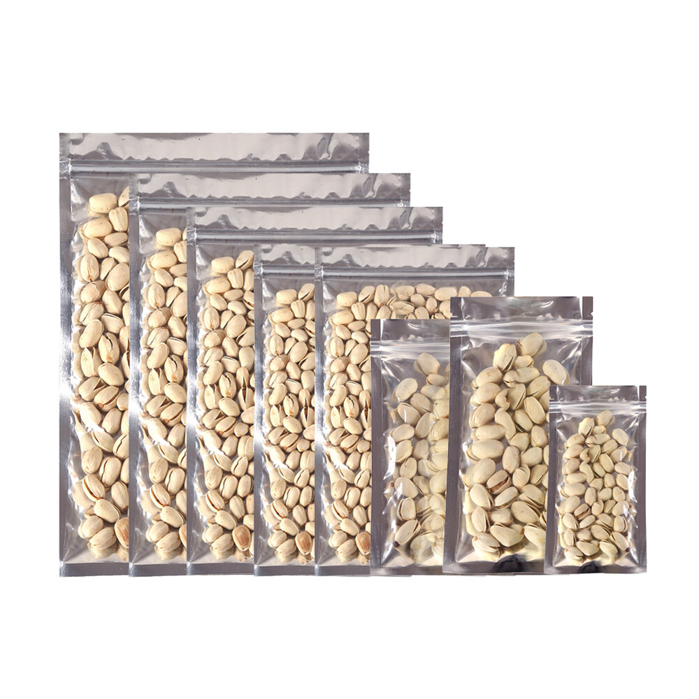 Flat Clear Silver Mylar QuickQlick™ Bag Pouch Variety Quantities Sizes