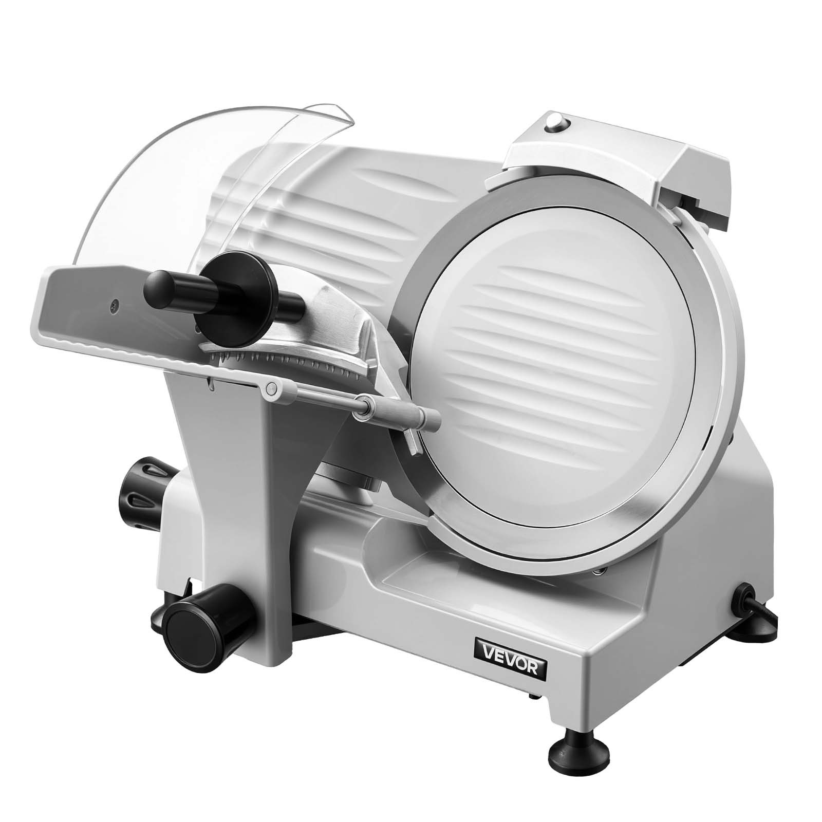 VEVOR Commercial Meat Slicer Electric Cutter 300W 10″ Carbon Steel Blade