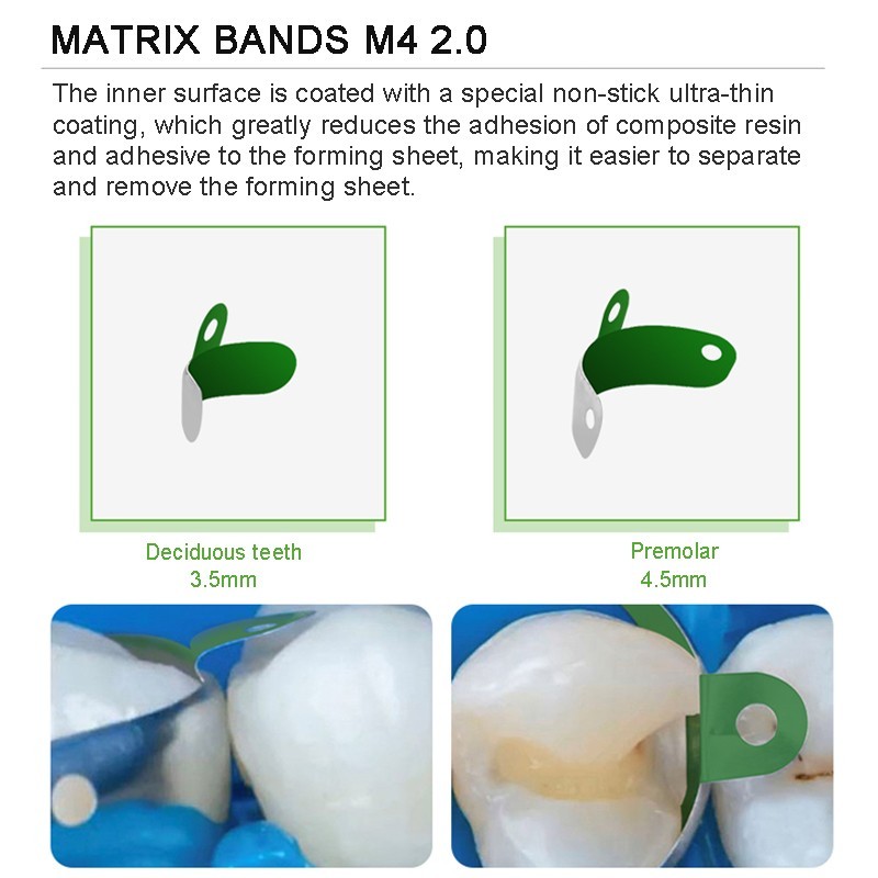 Dental Matrix Bands Ring Sectional Matrice Clamp Wedges Fit Palodent V3 System