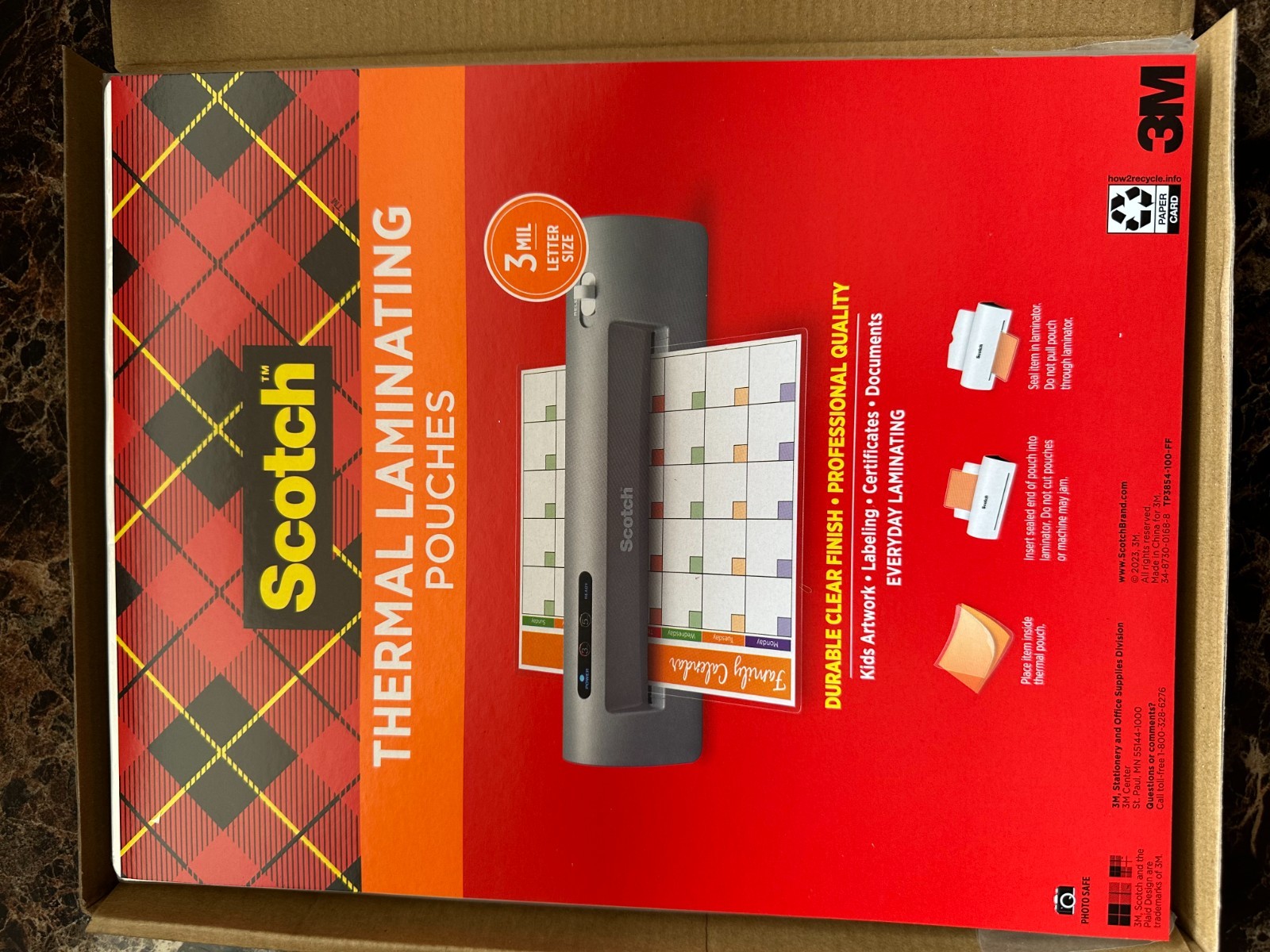 Scotch Thermal Laminating Pouches – 8.5″ X 11″, Pack of 100 Pouches (TP3854100)