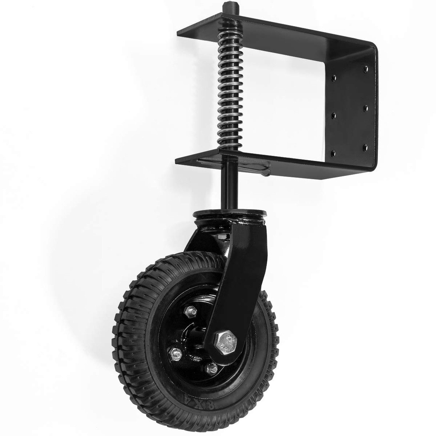 Stark USA Universal 8″ Flat-Free Tire Gate Wheel Suspension Spring-Loaded Woo…