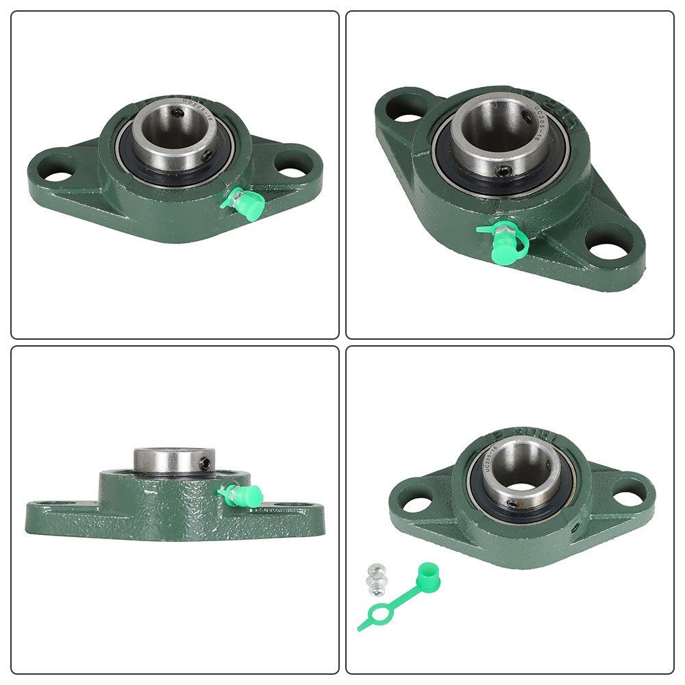 UCFL205-16 Pillow Block Flange Bearing 1″ Bore 2 Bolt Solid Base 10PCS