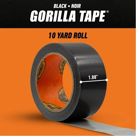 Gorilla Black 1.88 Inch X 10 Yard Duct Tape, Single Roll