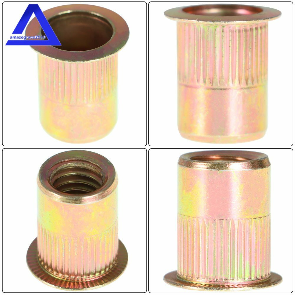 50Pcs 3/8-16 Rivet Nut Rivnut Insert Nutsert Carbon Steel Zinc Plated