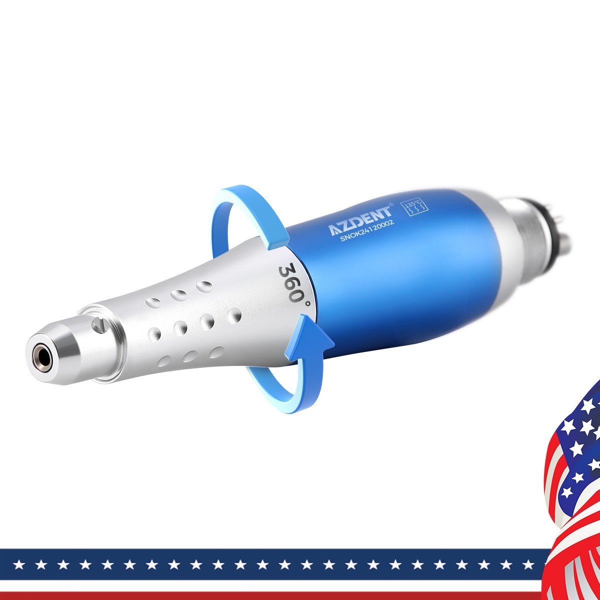 Premium Dental Hygiene Prophy Handpiece Air Motor 4 Holes WIth 4:1 Nose cone