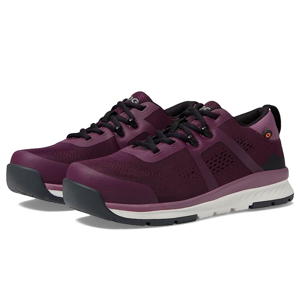 Bogs Sandstone Knit Low Sneaker Women’s Purple Composite Toe Work Shoes HTAT287