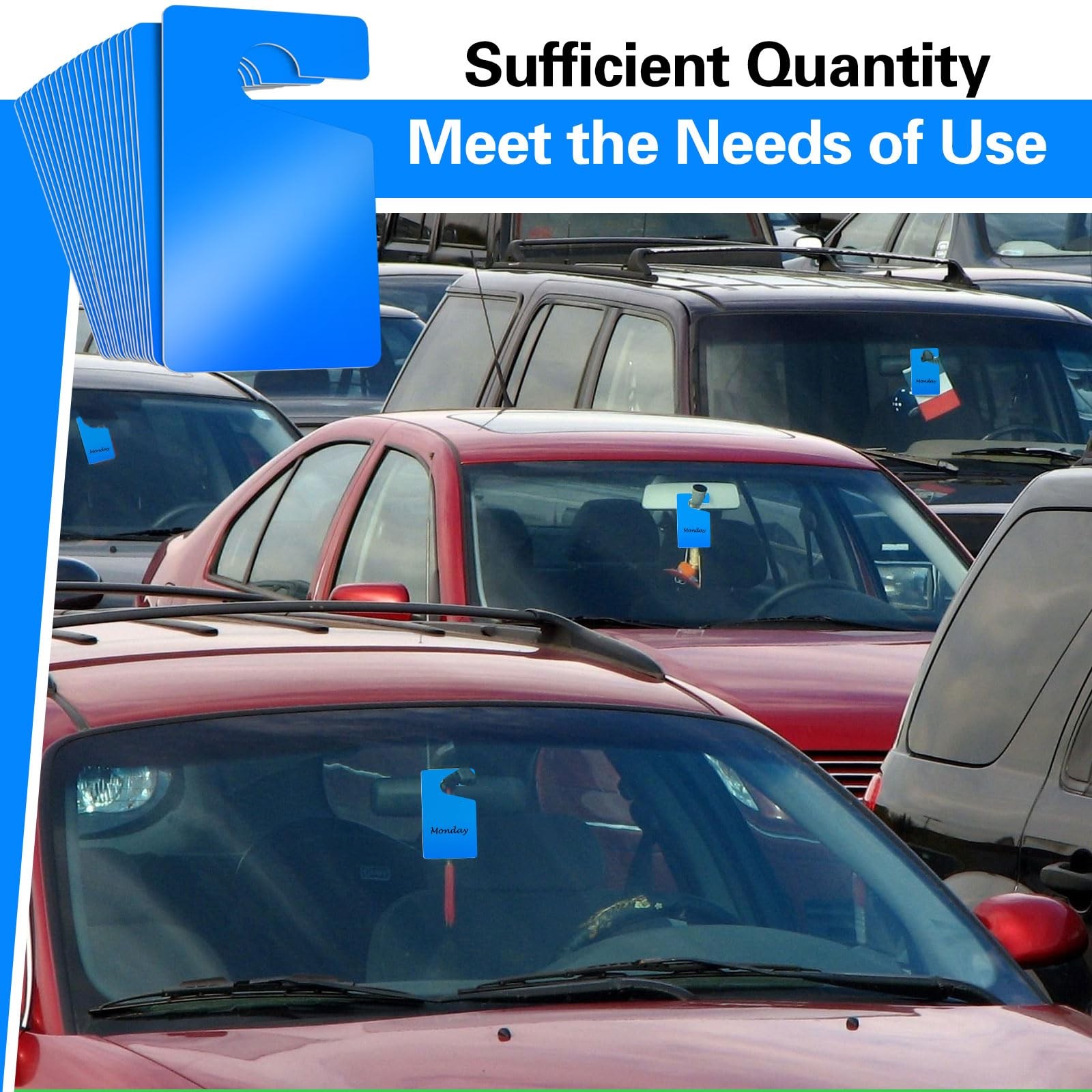 Vicenpal 100 Pack Blank Parking Permit Hang Tag Parking Placards Hang Tag 3 x…