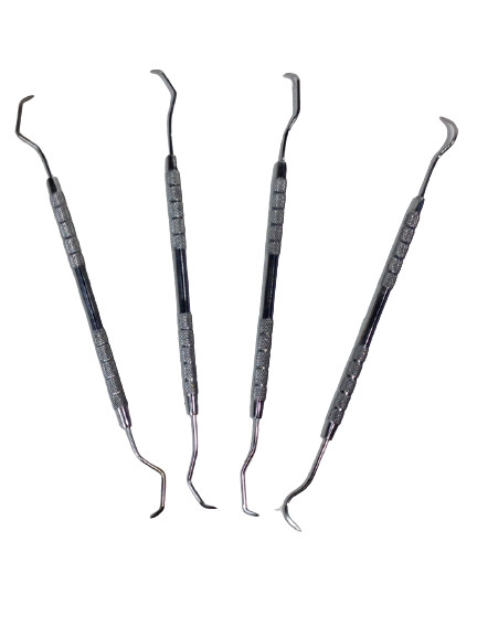 Dental Pick Set 4 PCS – Stainless Steel Dental Tools Kit Teeth Cleaning Tool