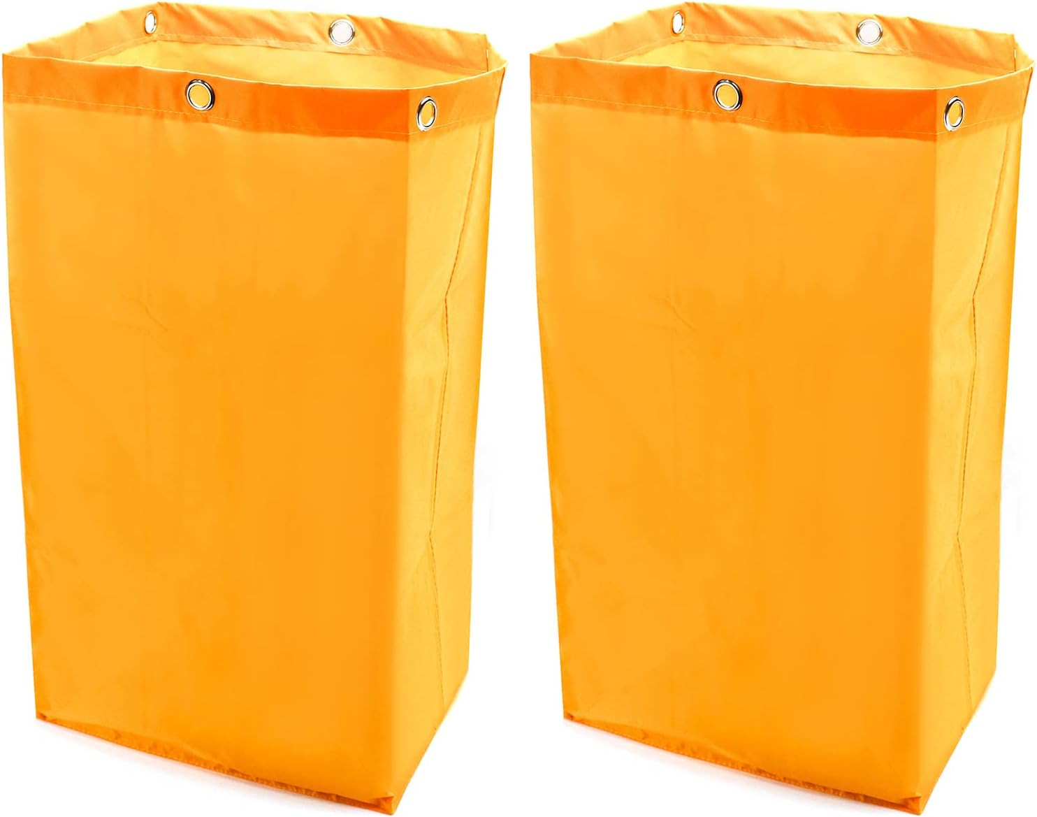 24 Gallon Janitorial Cart Bags Waterproof Yellow Oxford Replacement 2 Pack Hotel