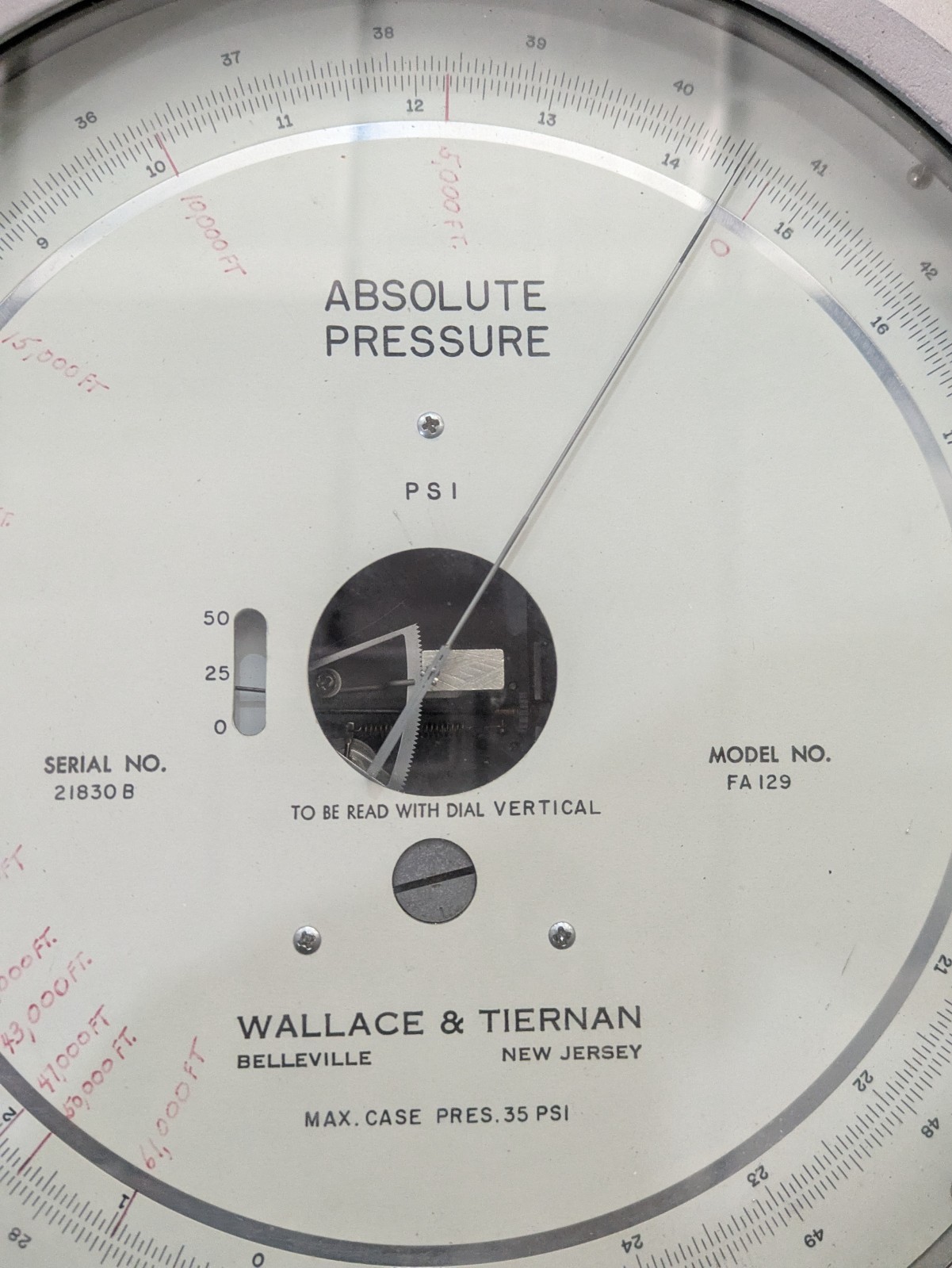 Wallace & Tiernan FA 129 35PSI Pressure Switch Industrial Control OEM Module
