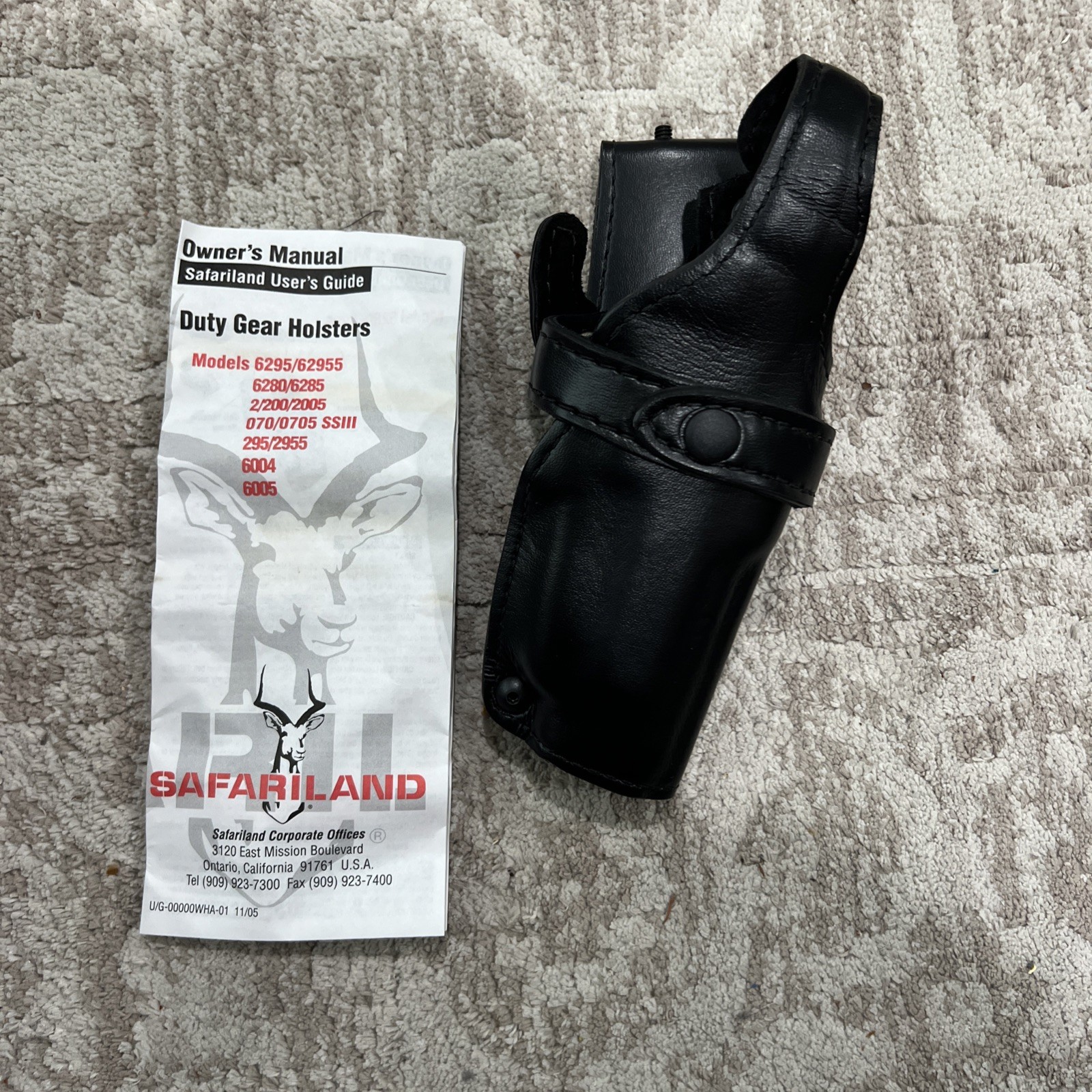 New SAFARILAND 0705 Low Ride Level 3 Duty Holster Beretta 92FS 92F 96 Black RH