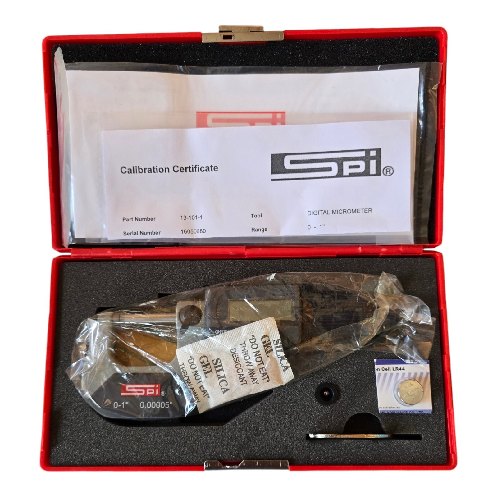 NEW SPI IP54 Digital Electronic Outside Micrometer 0-1″ Max, Carbide-Tipped Face