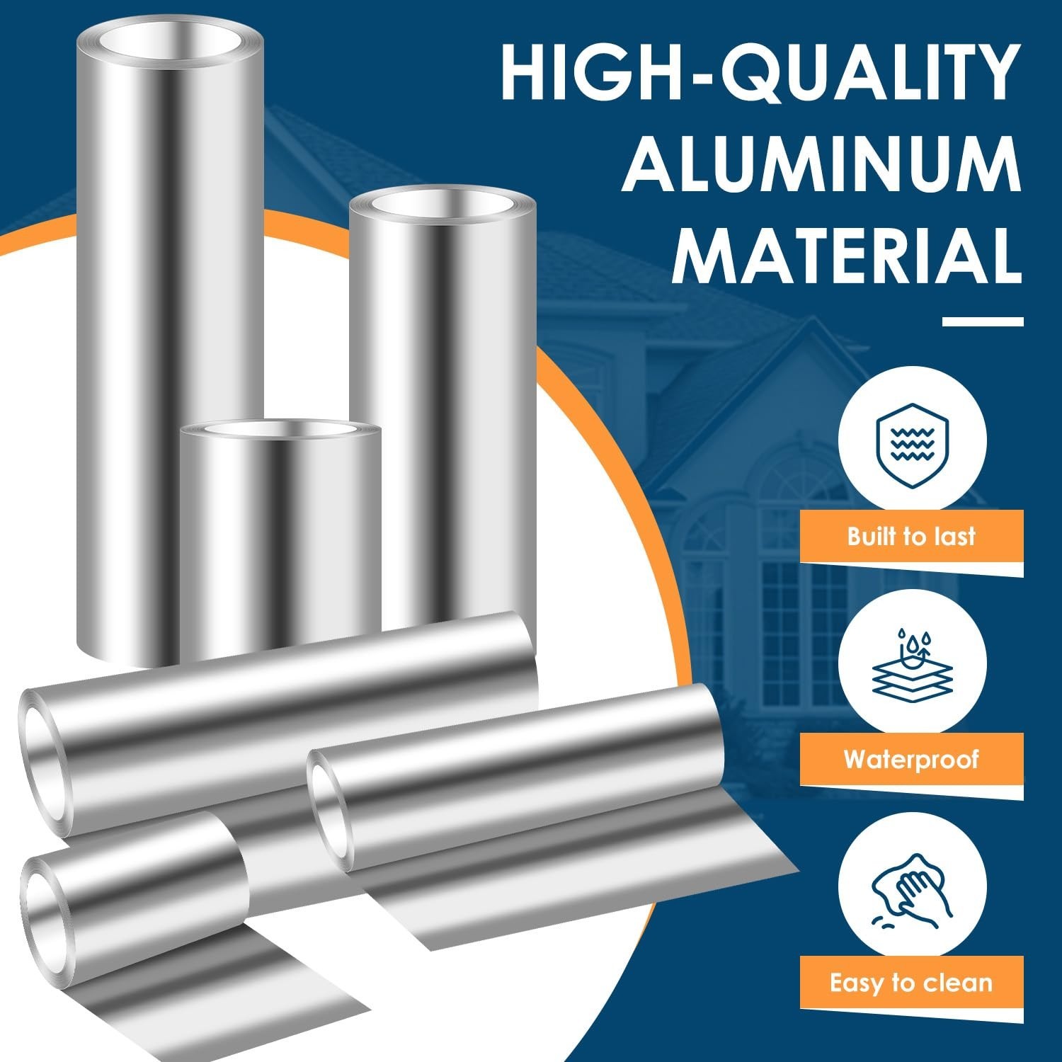 Aluminum Roll Flashing 24″ x 50′ – Metal Roofing Roll for Roof & Garden, 0.019″