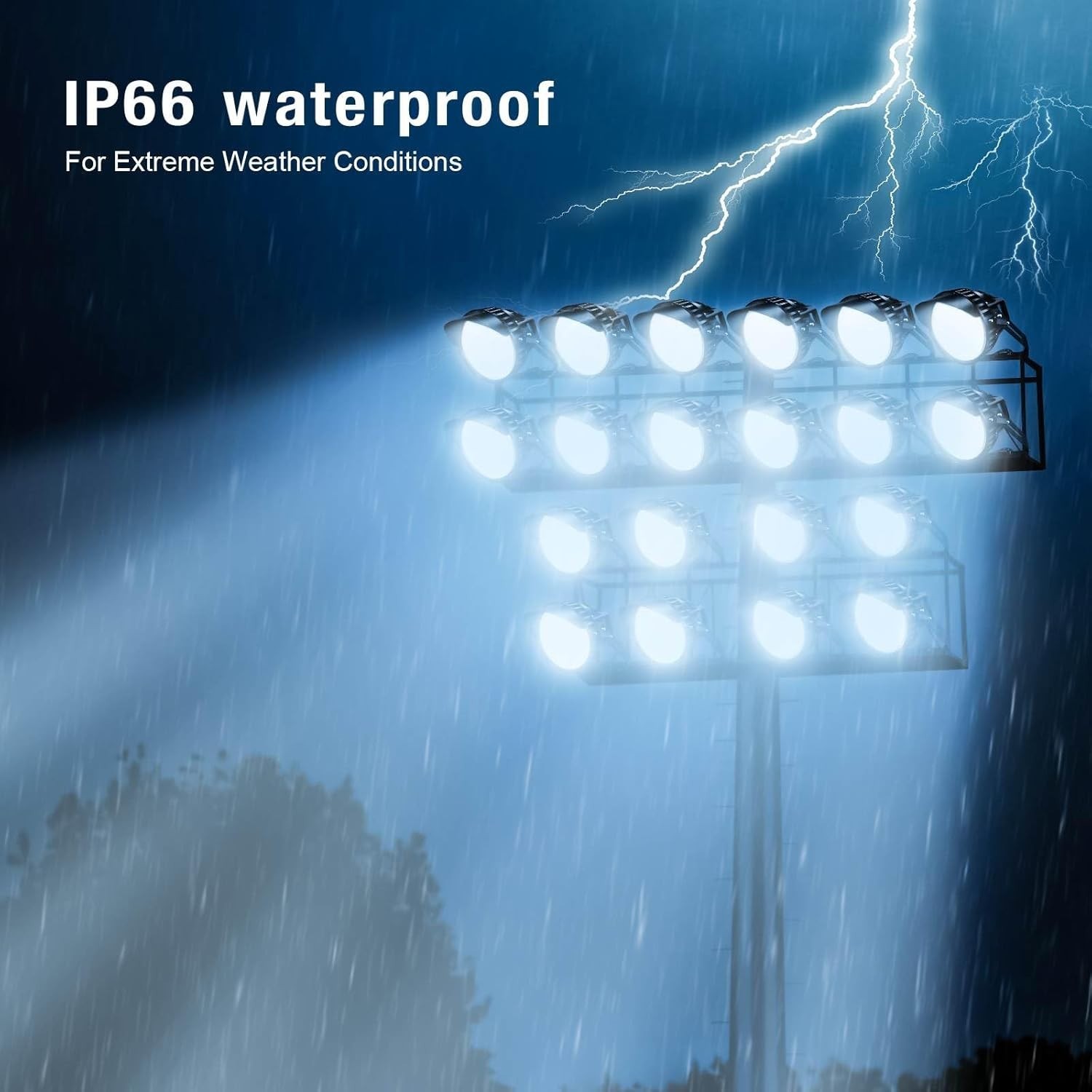 800W Dimmable LED Stadium Farm Arena Light IP66 Round Commercial Flood Light