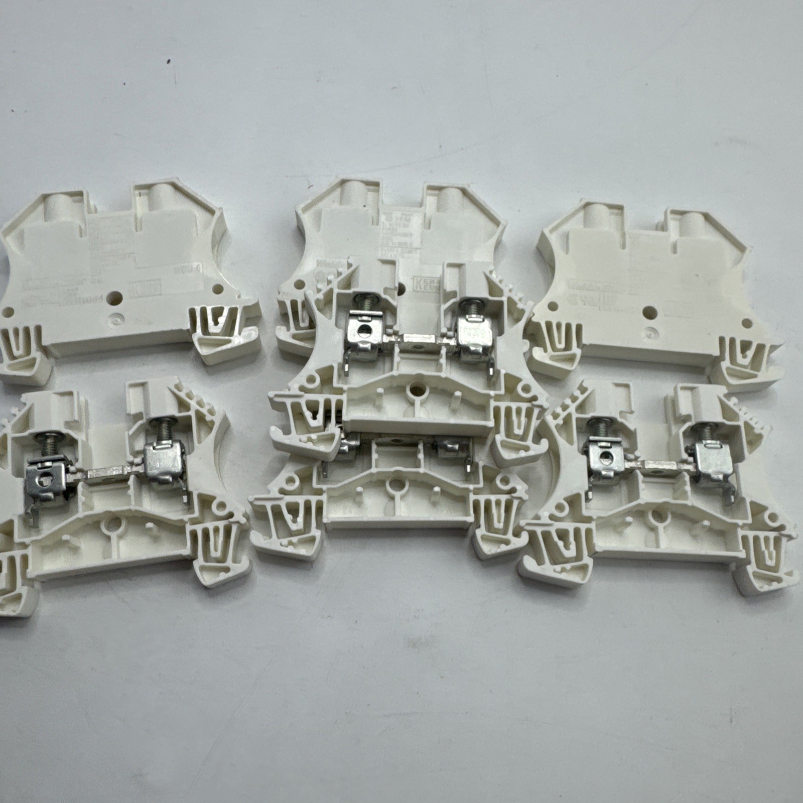 (Lot of 7) Weidmuller WDU 6 Terminal Blocks 8-26 Awg Feed Through 1020200000