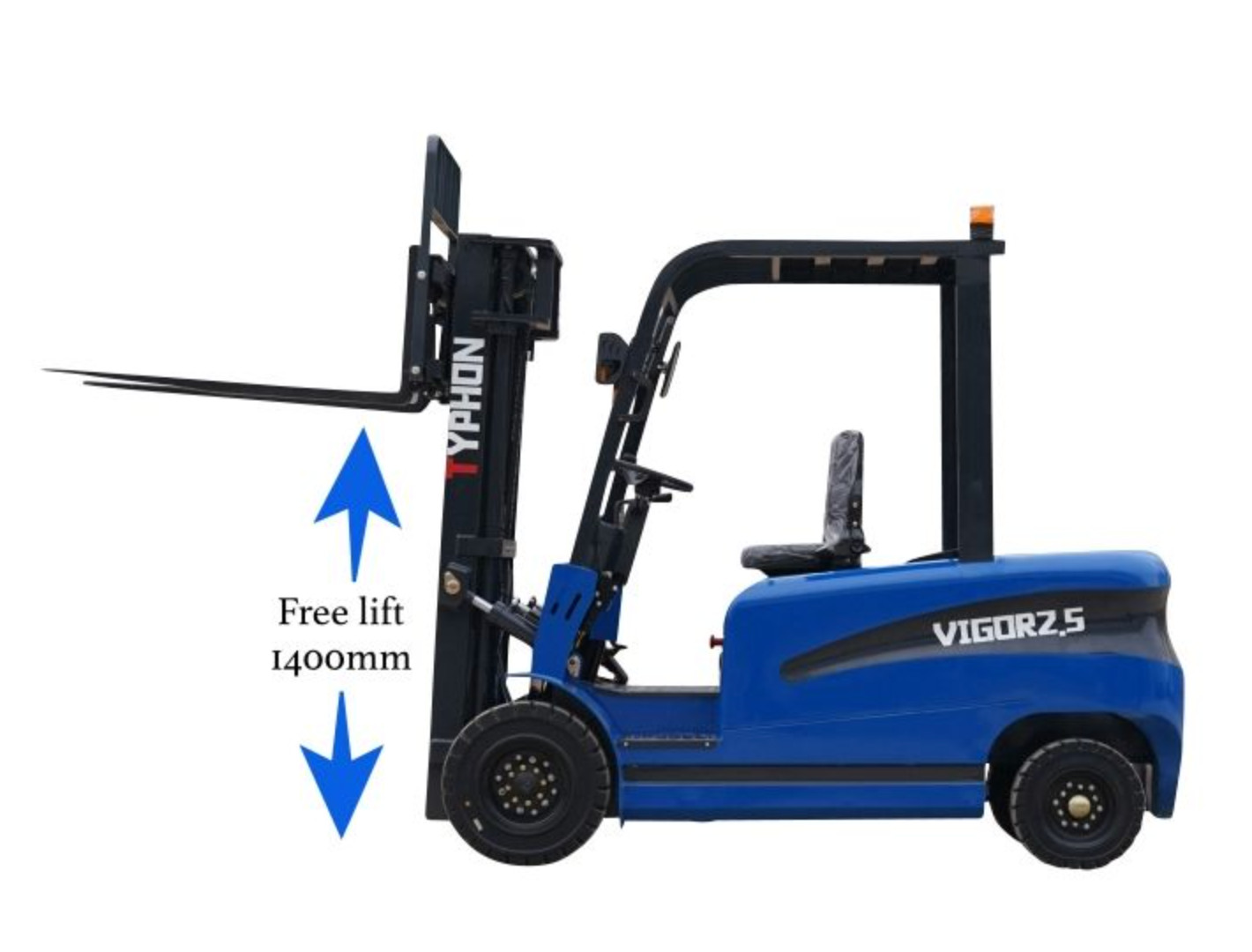 TYPHON VIGOR 3.0 Blue Electric Forklift 3 Ton Lifter Lift Truck Jitney Hi-Lo NEW