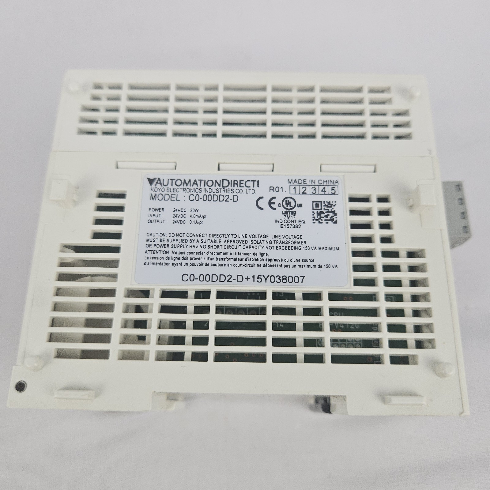 AutomationDirect / Koyo C0-00DD2-D CLICK PLC Programmable Controller Module Used