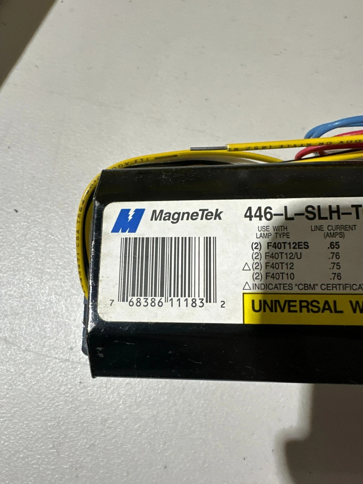 Magnetek 446-L-SLH-TC-P Universal Watt Reducer, Magnetic Fluorescent, 120V, 60Hz