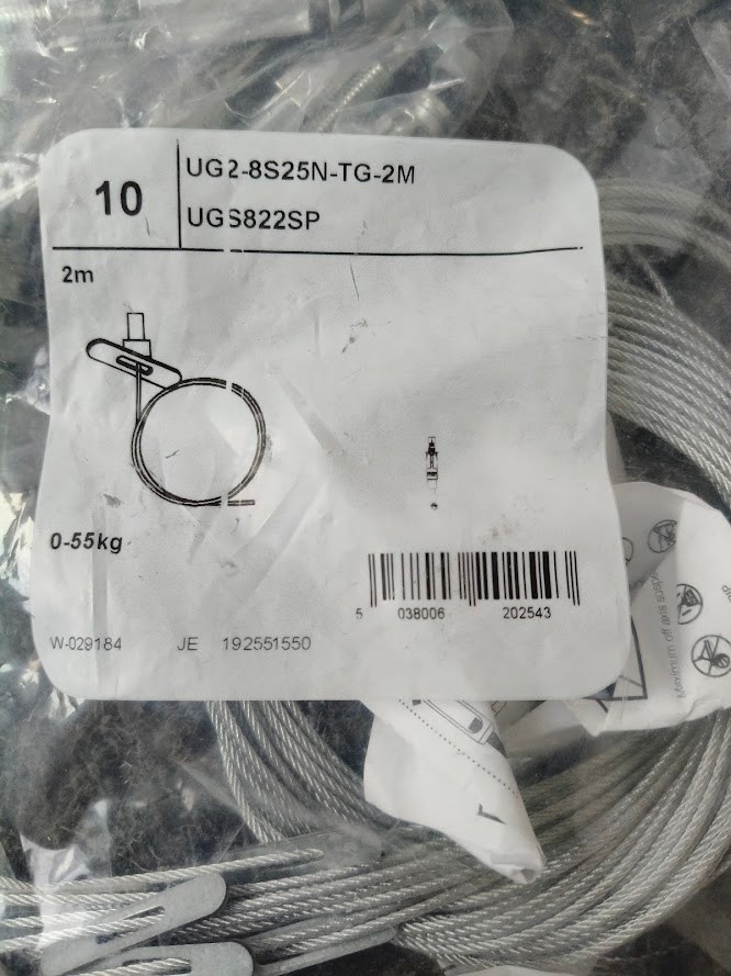 Gripple ugs822sp 10x for hanging pipes, ductwork, and other building meterial 2m