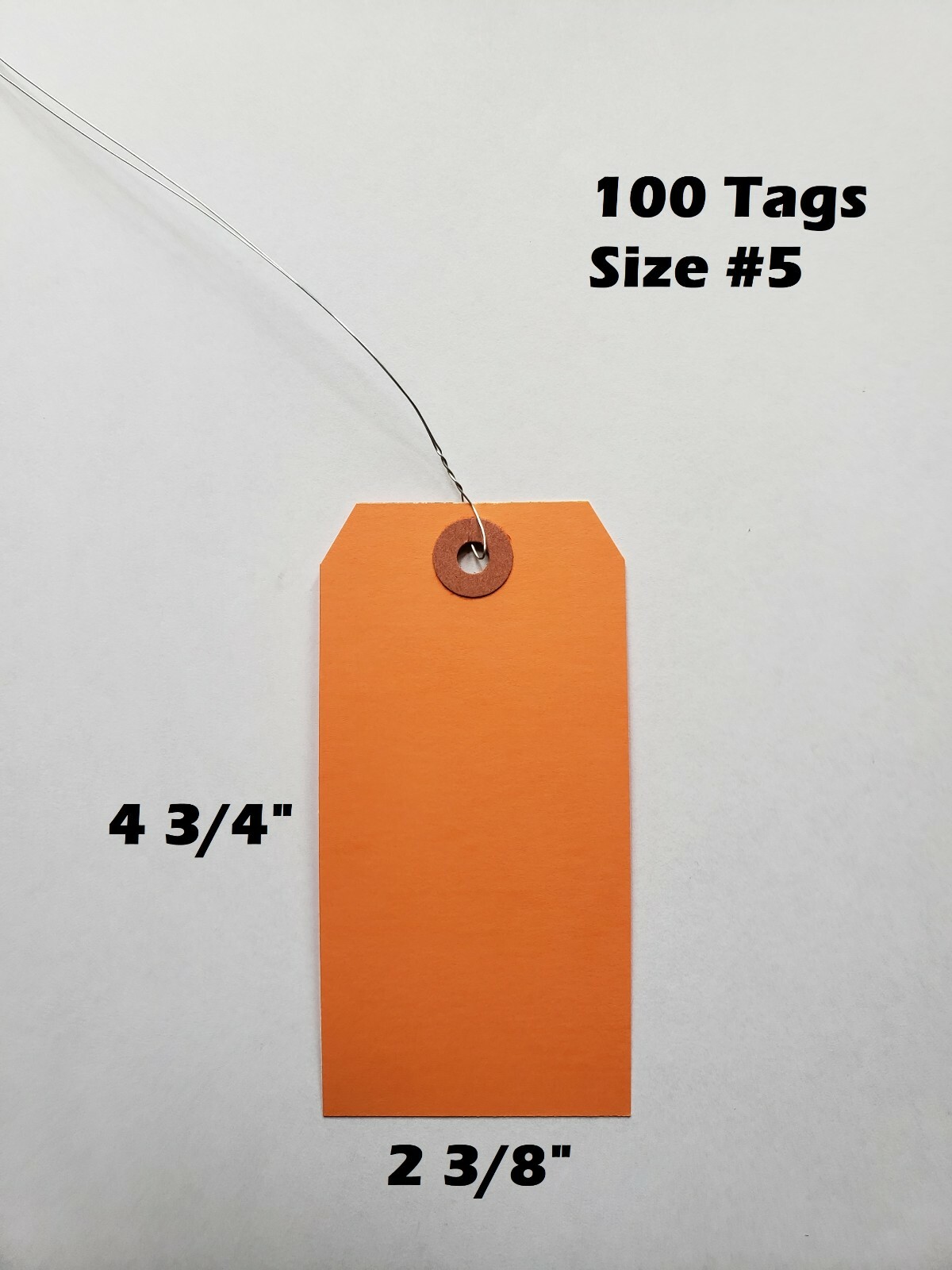 Pack of 100 Manila Red Orange Green Blue Yellow Shipping Wire Strung Tags Sz 5
