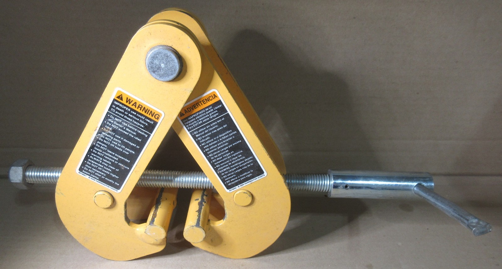 Harrington UBC010 Beam Clamp 1 Ton Universal 3.0 in. to 7.5 in. Made in USA