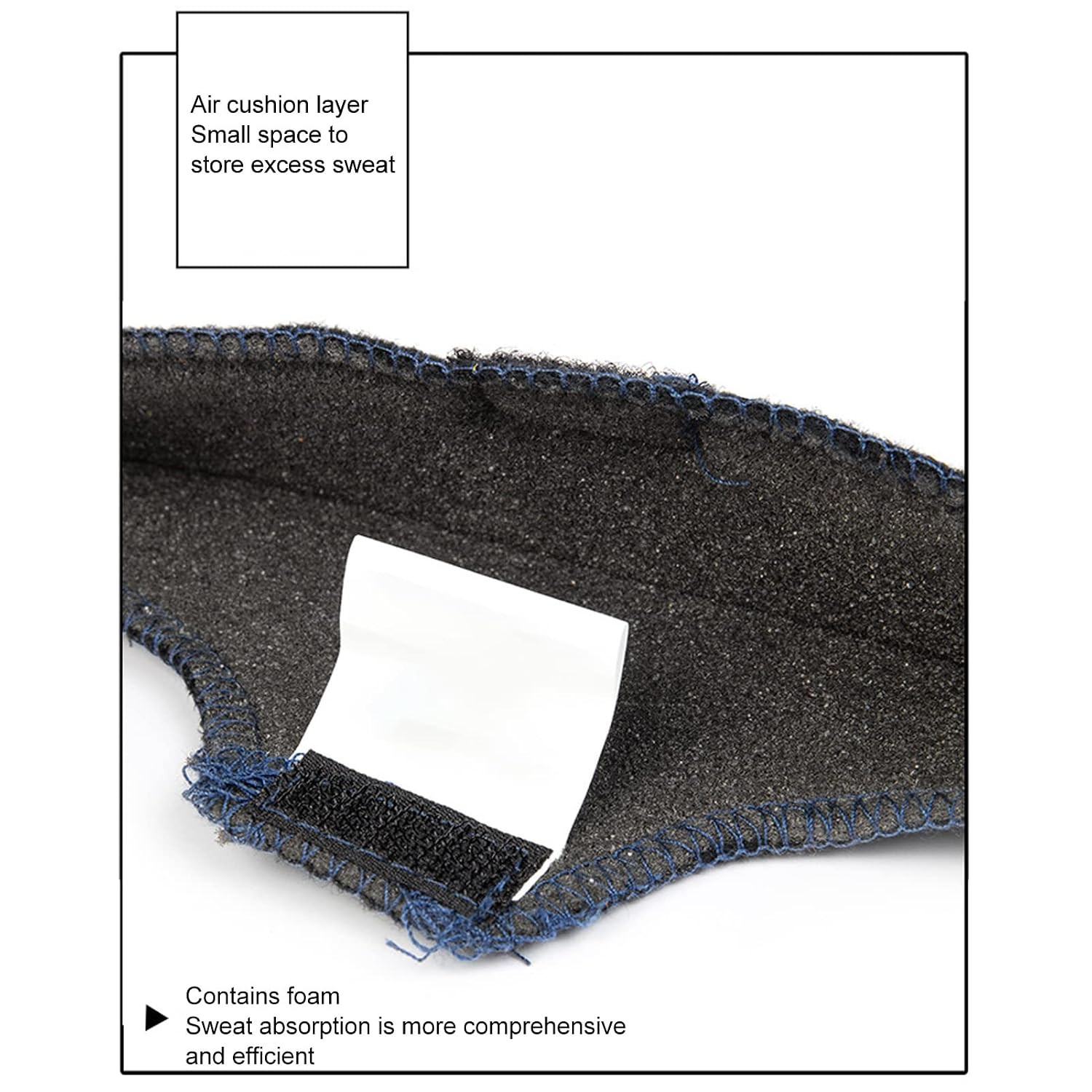Hat Sweatband, 2 Pack Hardhat Sweatband, Cotton Skin Friendly Soft Elastic Thin