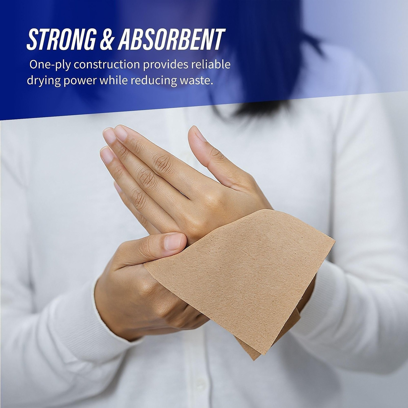 Multifold Paper Hand Towels, 1-Ply Kraft, 9.25″ x 9.4″, 100% Recycled, 250 Co…