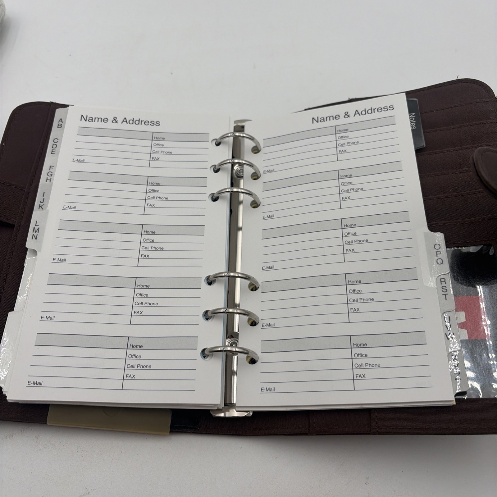 Mundi Mundex Daily Planner Organizer with Card Slots leather like Brown 6 ring