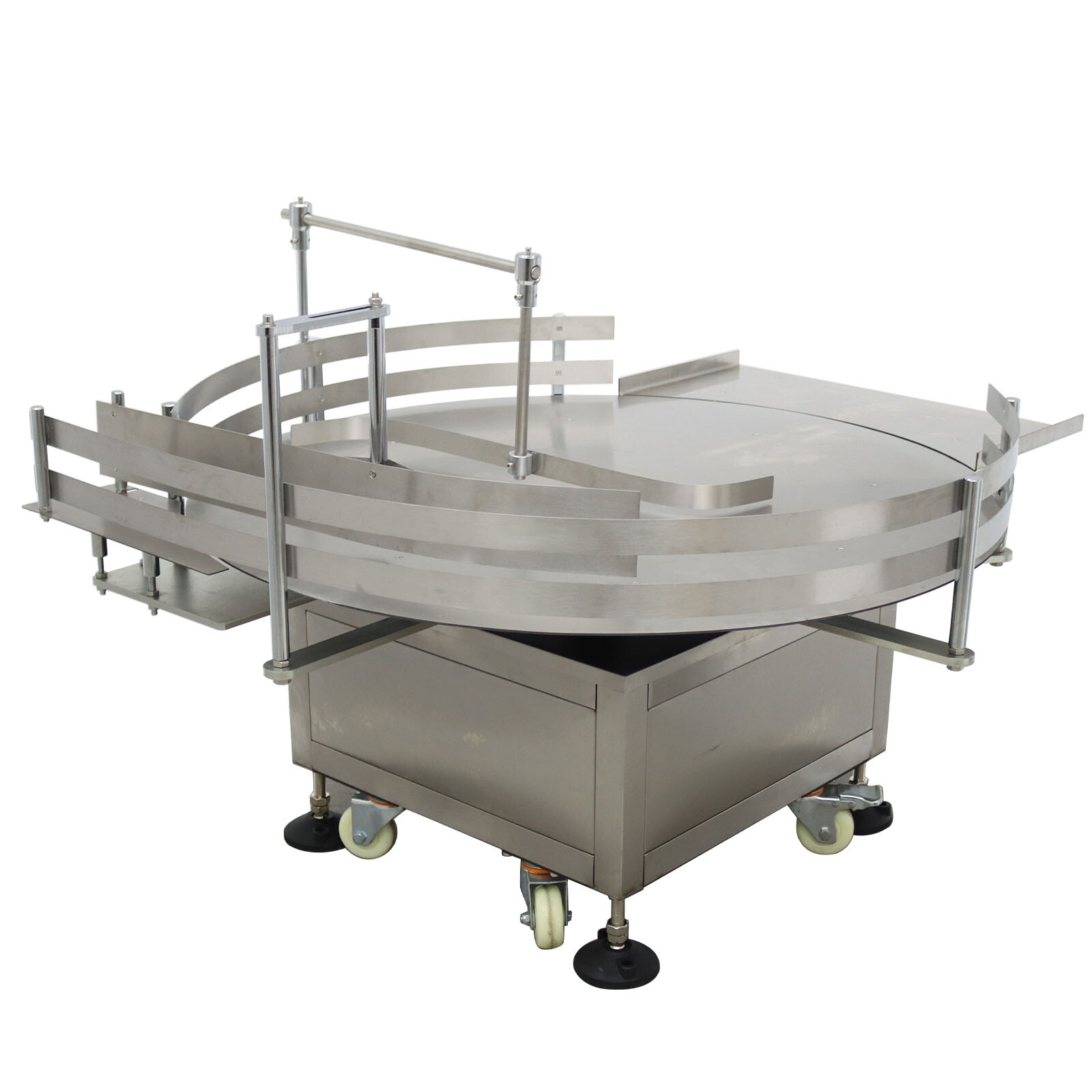 Auto Bottle Unscrambler 39.4» Round Table Bottle Collecting Machine Organizer