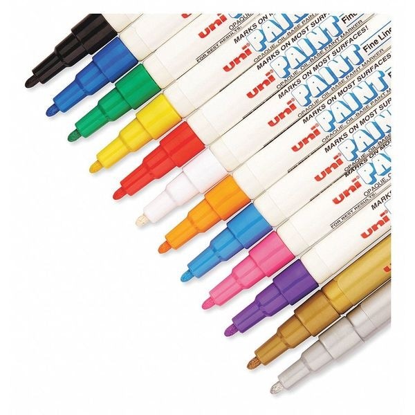 Uni-Paint 63721 Industrial Marker,Fine Point,Pk12