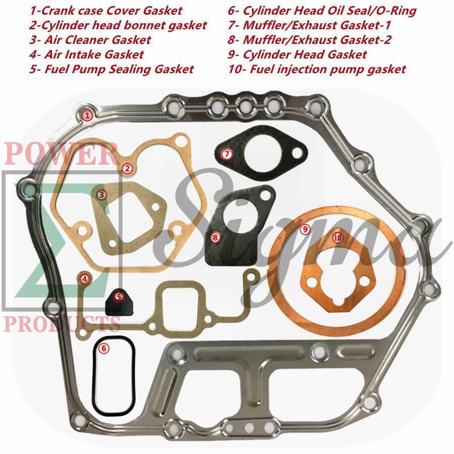 Gasket Piston Bearing For Yanmar L100 & 186FA 186FAE 418CC 10HP Diesel Engine