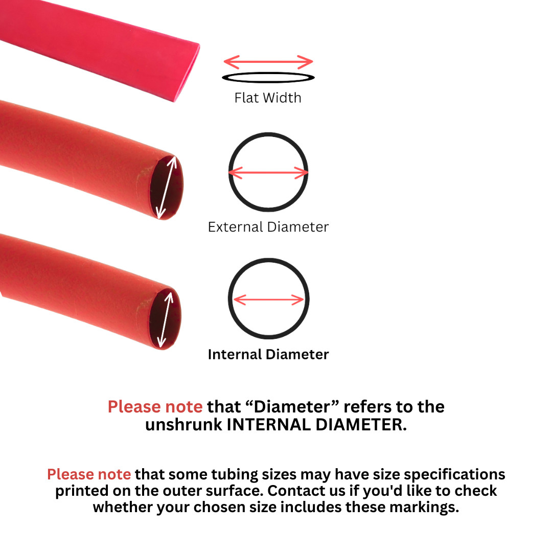 Heat Shrink 0.6mm – 50mm 2:1 & 3:1 Various Colours Tubing Tube Sleeving
