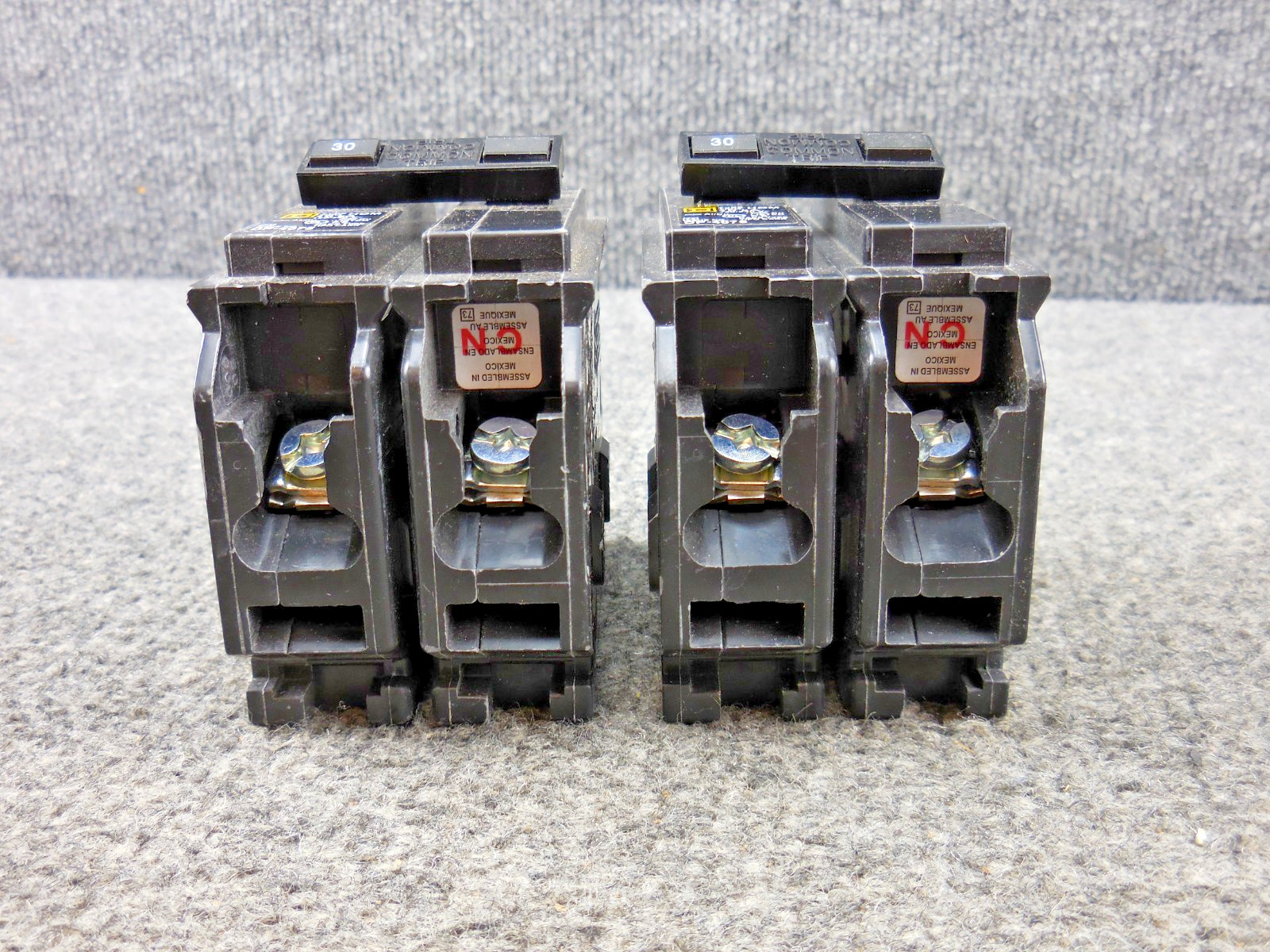 Lot of (2) Unused Square D HOM230 30 amp 2 Pole Circuit Breaker