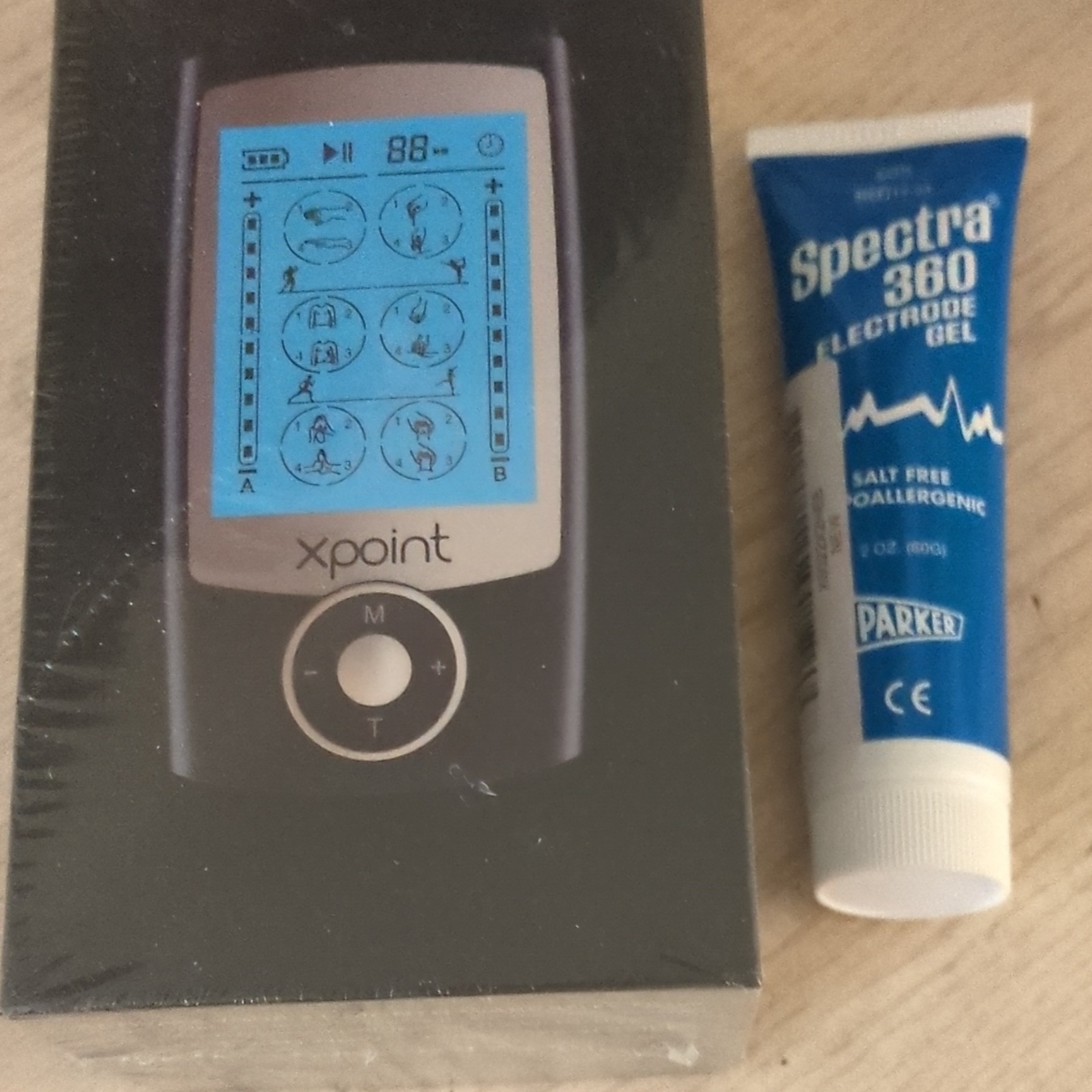 xpoint Dual Channel Handheld TENS/EMS Unit X0029LG0UX w/ Spectra 360 Gel