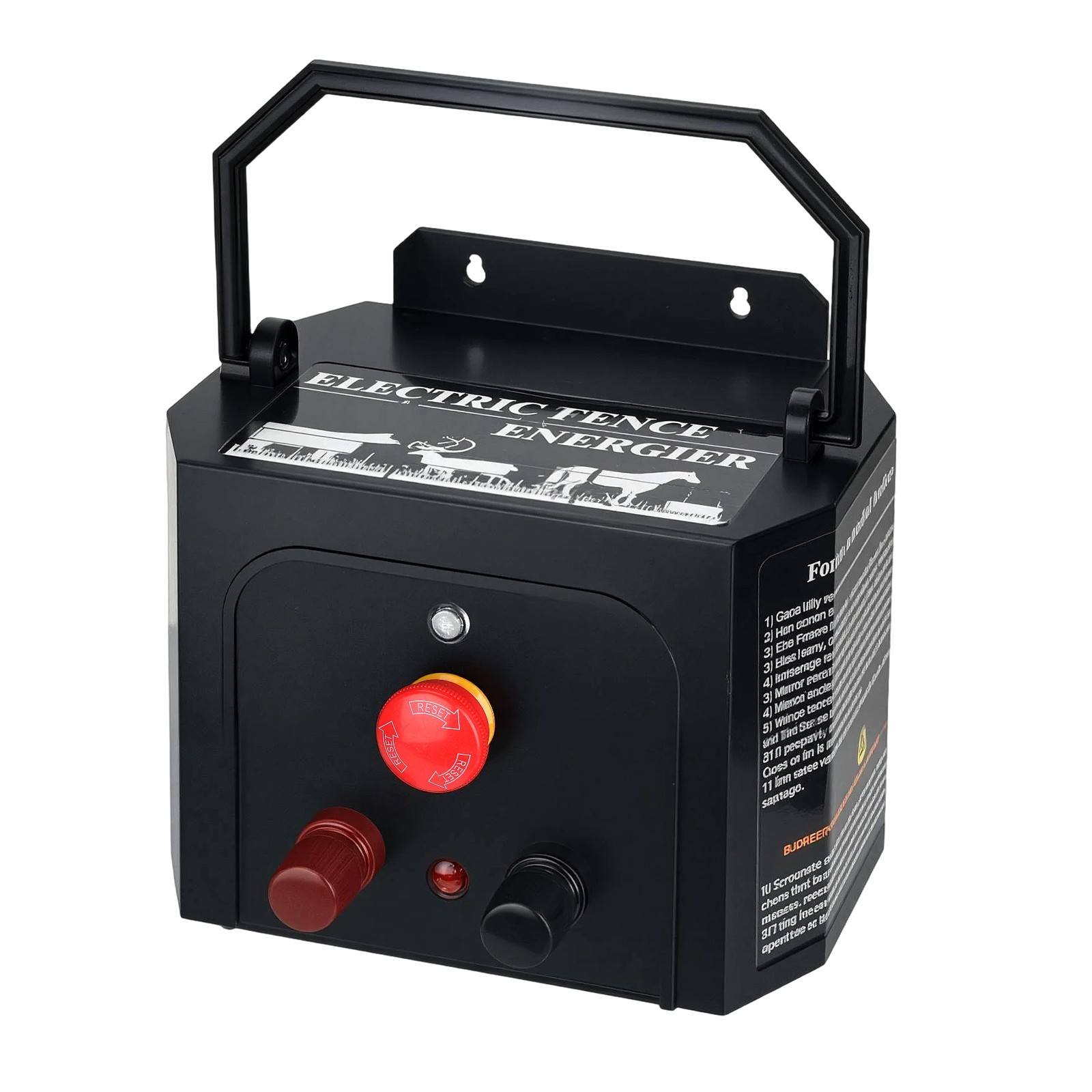 Solar Powered Electric Fence Charger 20 Mile Energizer for Pet Animals