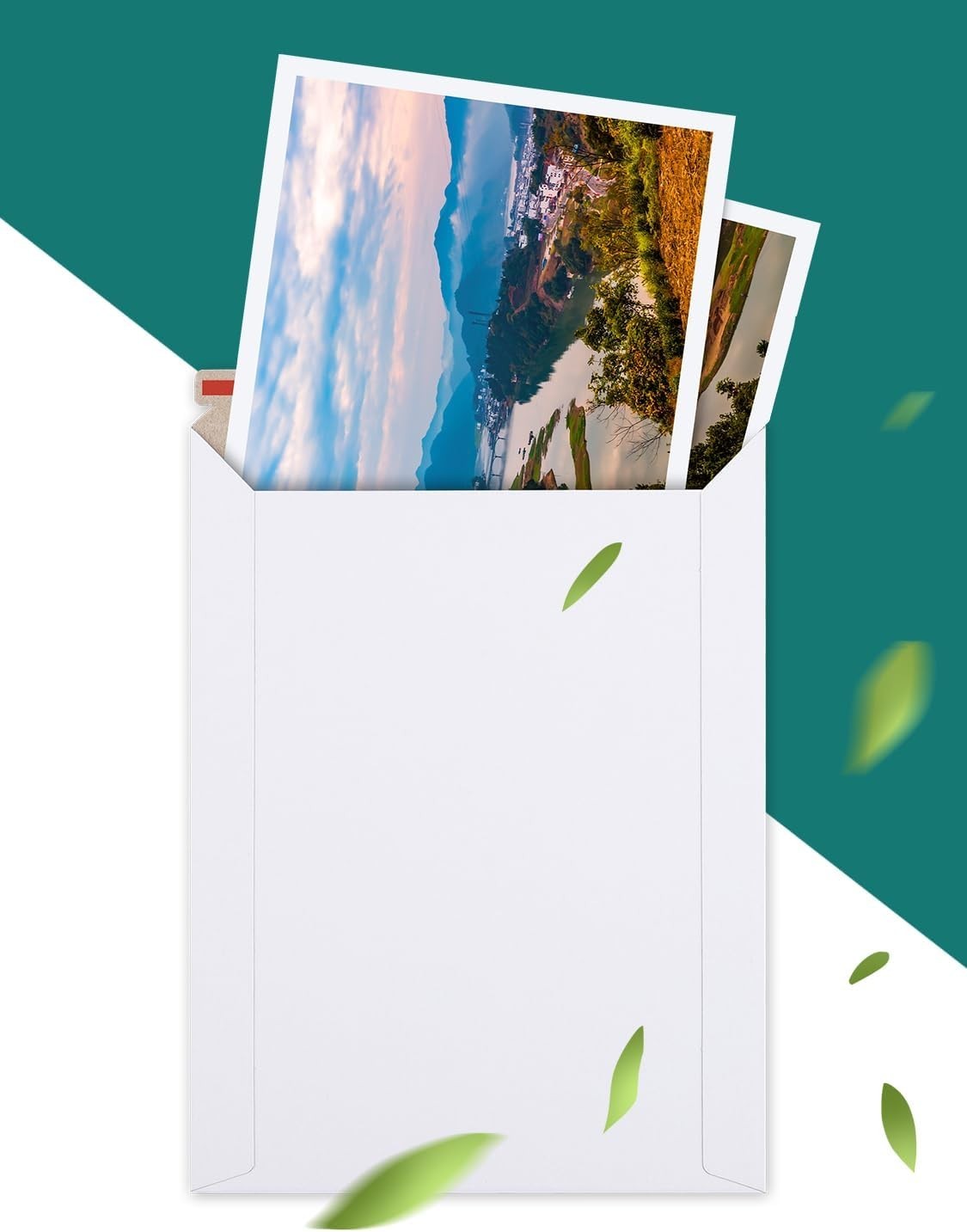 6×8″ 25 Pack Photo Document Mailer White Stay Flat Self-Seal Cardboard Envelo…
