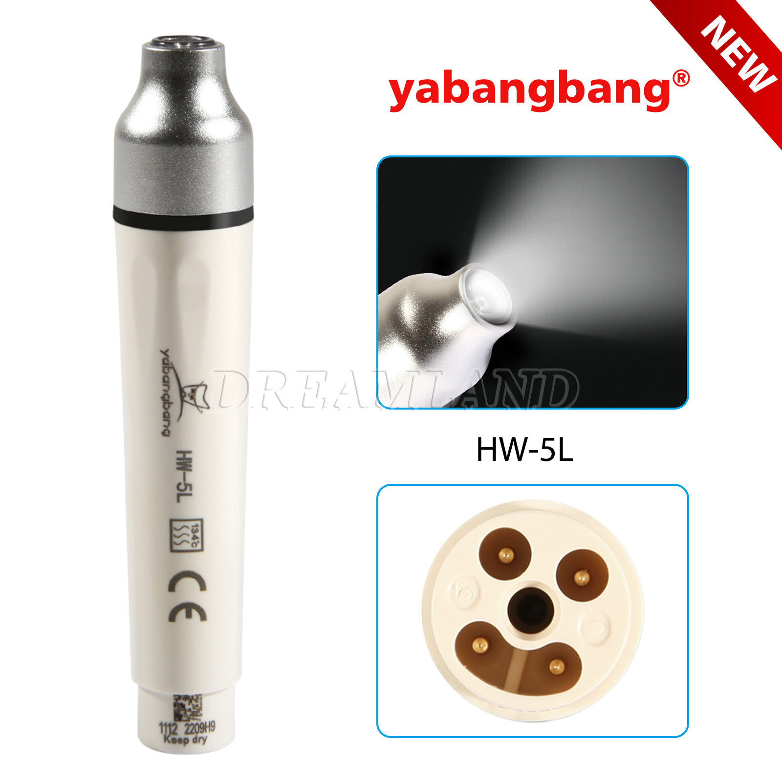 HW-6L Dental Ultrasonic Scaler Handpiece with LED Fit EMS SATELEC NSK