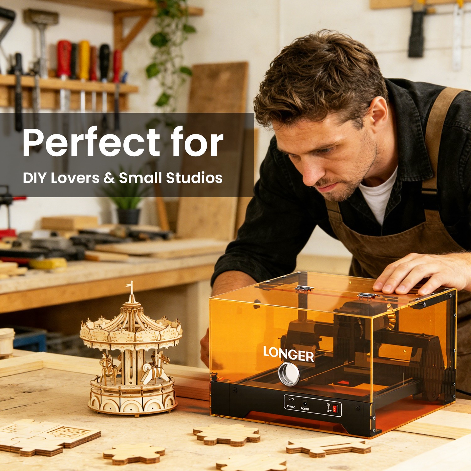 LONGER Ray5 miniS 3.5W Laser Engraver Machine, 12000mm/min, 🔥Free Honeycomb-400